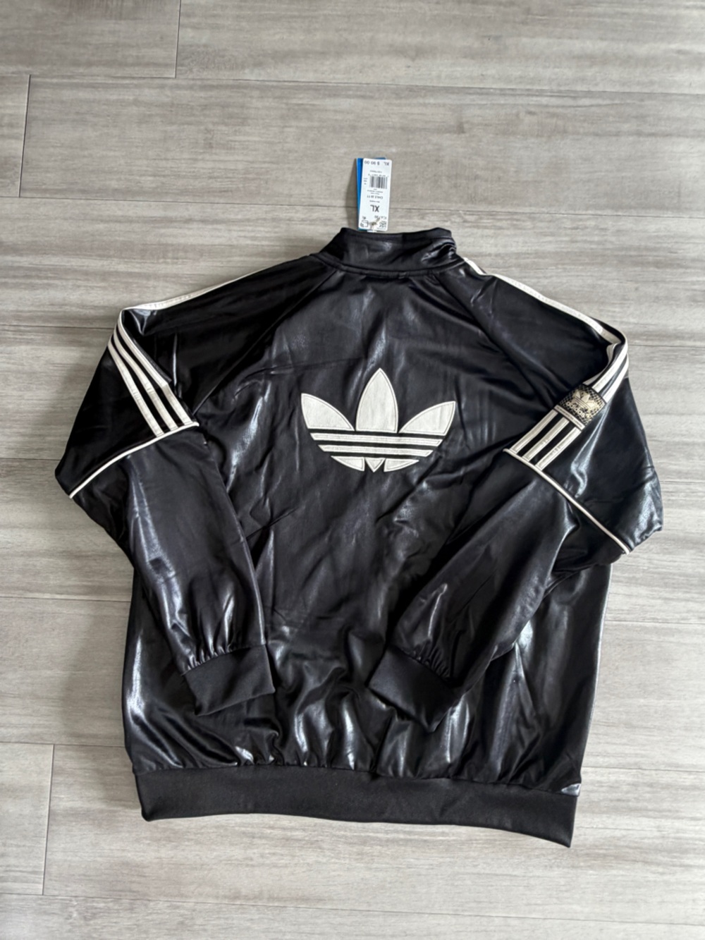 Adidas Black Trefoil Track Jacket (XL) - Picture 4 of 6